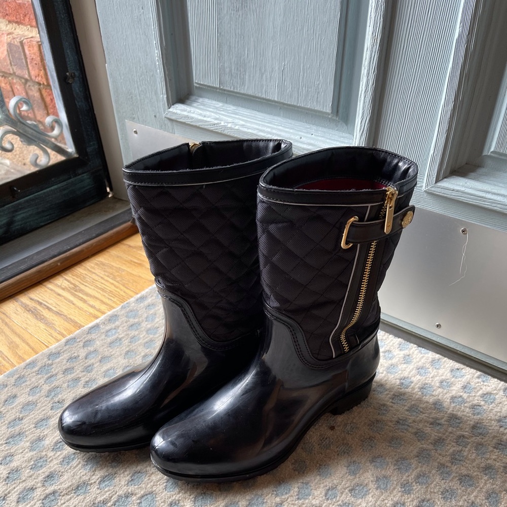 Tommy Hilfiger Rain Boots, Size 8